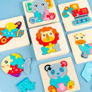 Quebra-Cabeça Infantil de Madeira Animais | Brinquedo Autismo