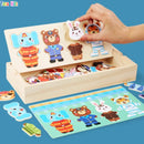 Quebra-Cabeça de Madeira Vestir Animais – Brinquedo Educativo | Brinquedo Autismo