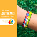 Kit Identificação Autismo Tea: Cordão + Pulseira Silicone + Chaveiro + Crachá Rígido