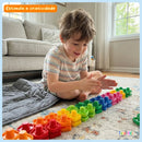 Kit Pedagógico de Encaixar: Parafusos e Porcas Coloridos (20 Peças) | Brinquedo Autismo