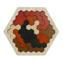 Quebra-Cabeça Hexagonal Montessori de Madeira | Brinquedo Autismo
