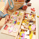 Quebra-Cabeça de Madeira Vestir Animais – Brinquedo Educativo | Brinquedo Autismo