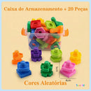 Kit Pedagógico de Encaixar: Parafusos e Porcas Coloridos (20 Peças) | Brinquedo Autismo
