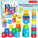 Kit Educativo de Empilhar – Brinquedo de Coordenação Motora | Brinquedo Autismo