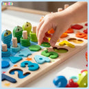 Kit Montessori Madeira: Pescaria, Números e Formas | Brinquedo Autismo