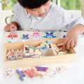Quebra-Cabeça de Madeira Vestir Animais – Brinquedo Educativo | Brinquedo Autismo