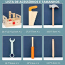 Kit de Ferramentas Infantil Montessori – Brinquedo de Ferramentas | Brinquedo Autismo